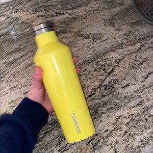 Corkcicle brand yellow tumbler cup